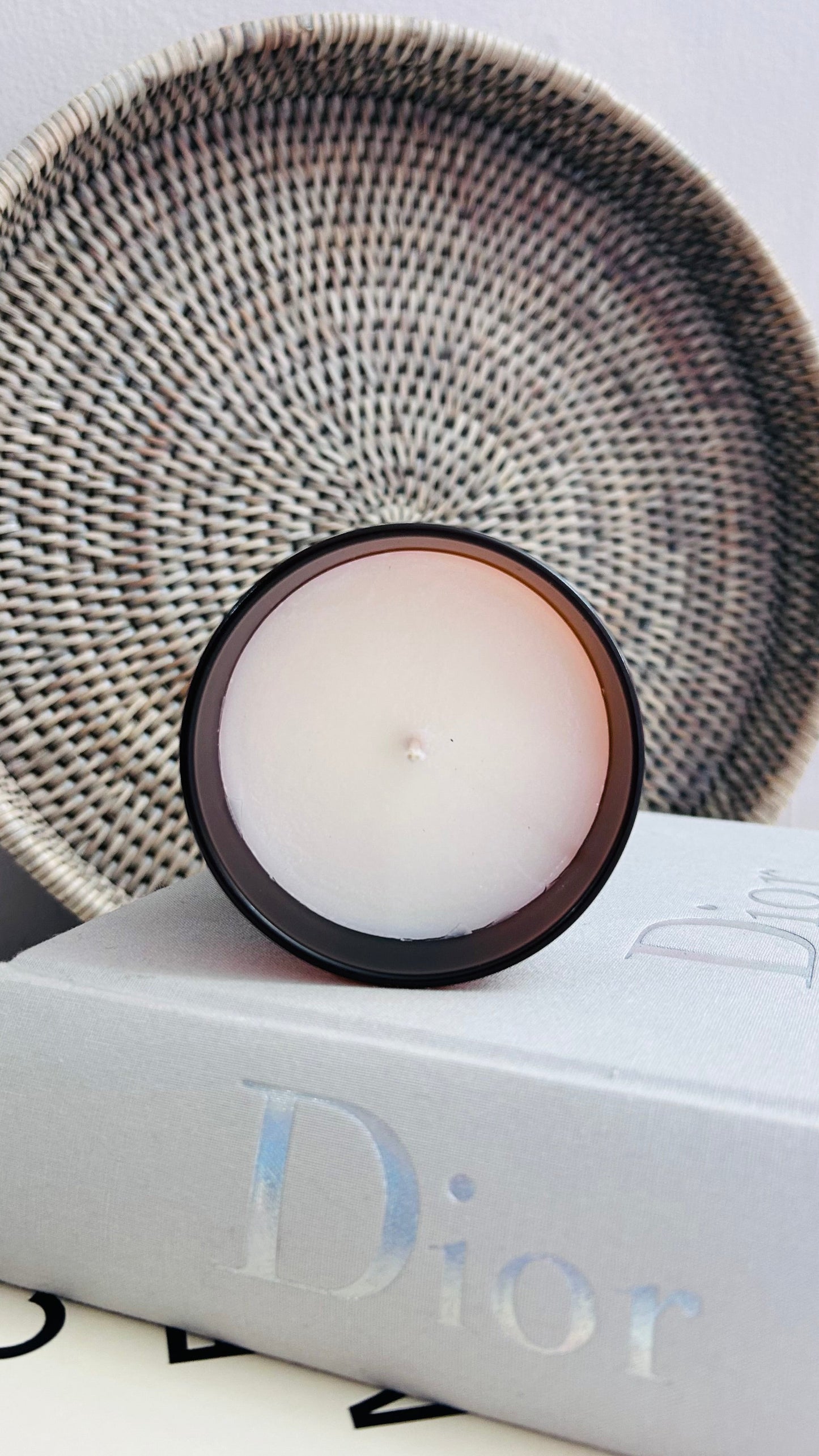 Goddess Large Amber Glass Candle