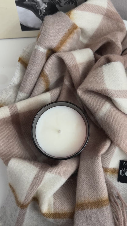 Wrapped in Cashmere Large Amber Glass Candle